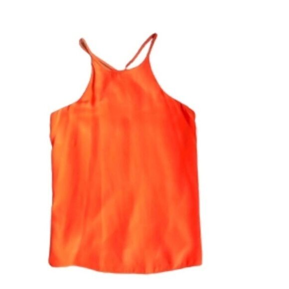 Tibi Camisole Orange Silk Top - Picture 1 of 8